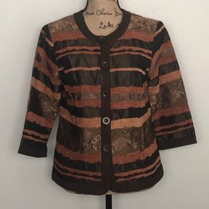 Vintage Karin Stevens Patterned Blazer